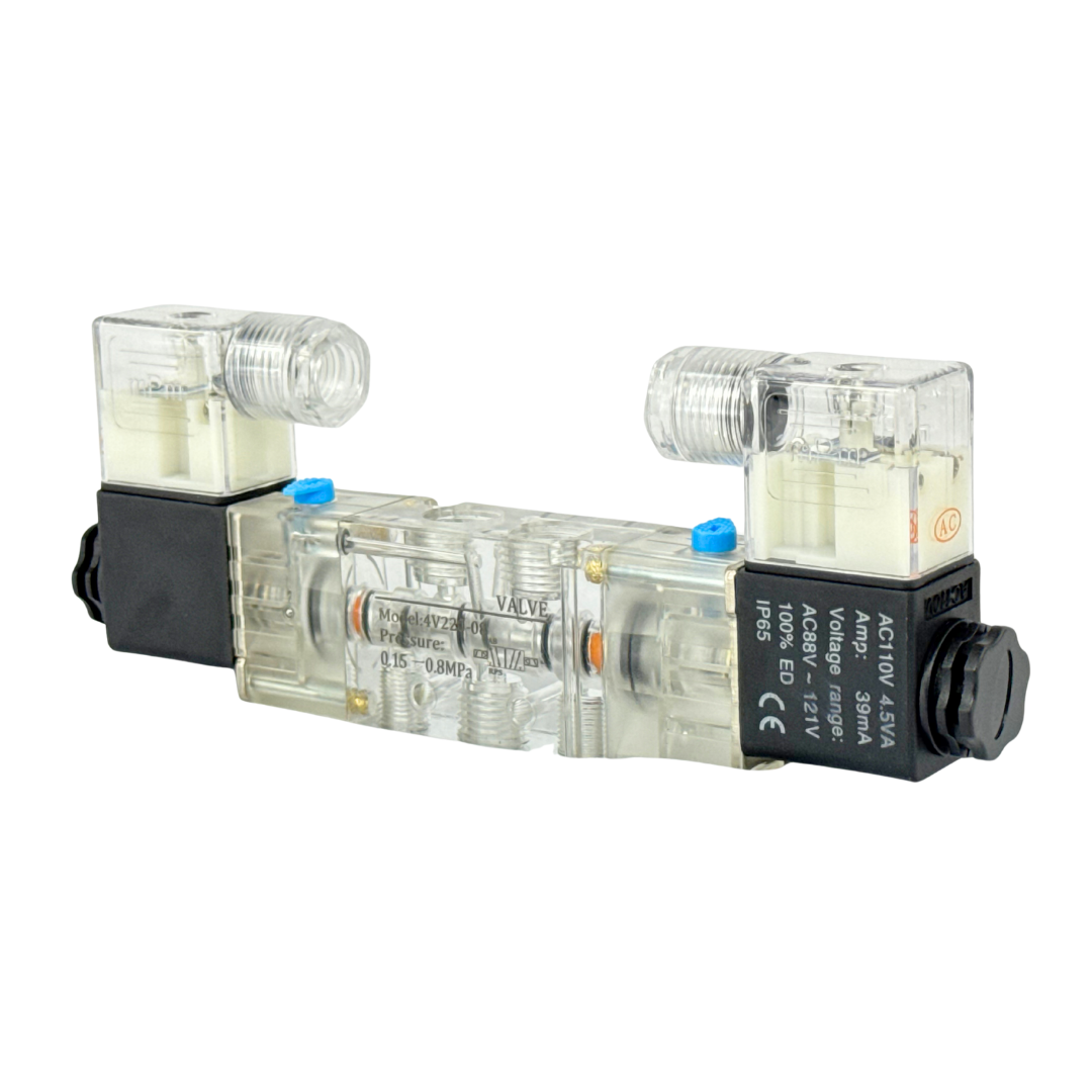 Válvula didáctica de doble bobina