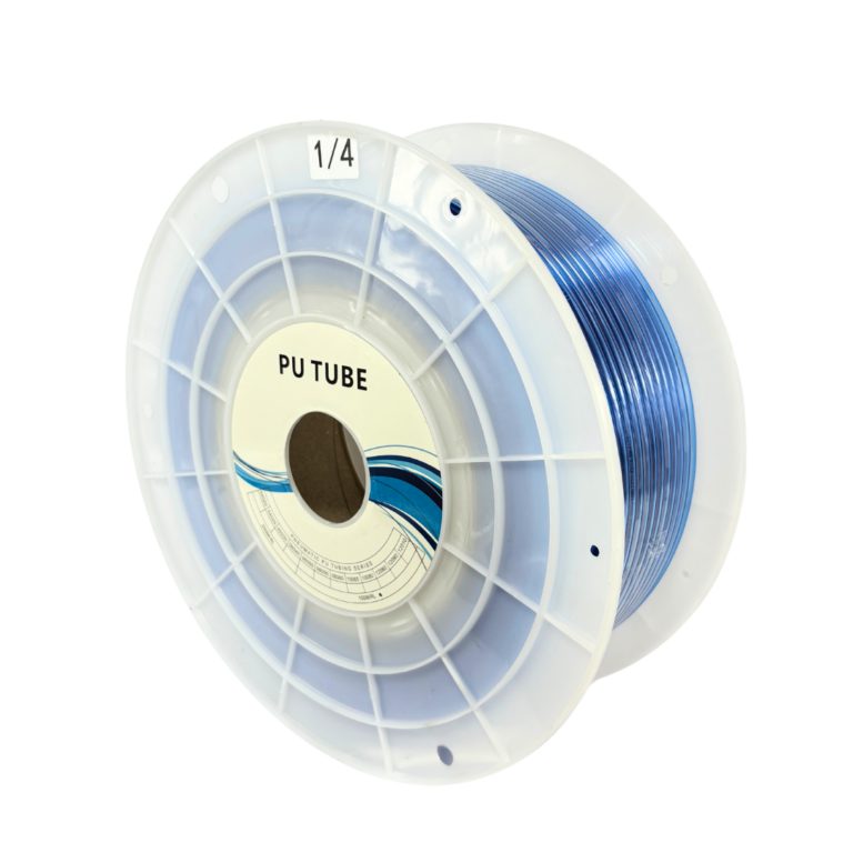 Manguera de poliuretano azul transparente